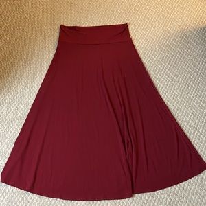 Lularoe Burgundy Maxi skirt